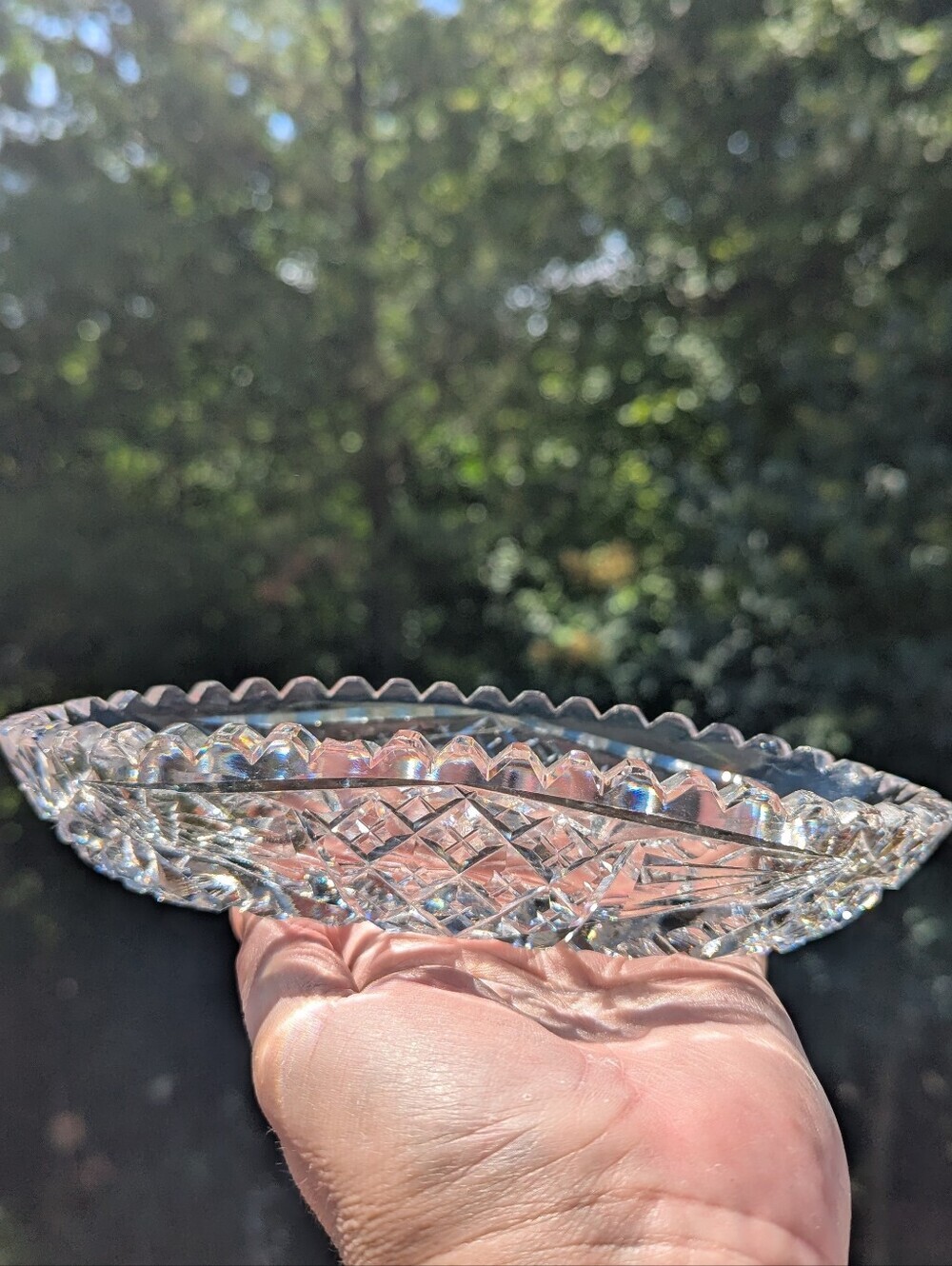 American Brilliant Cut Glass Condiment Dish